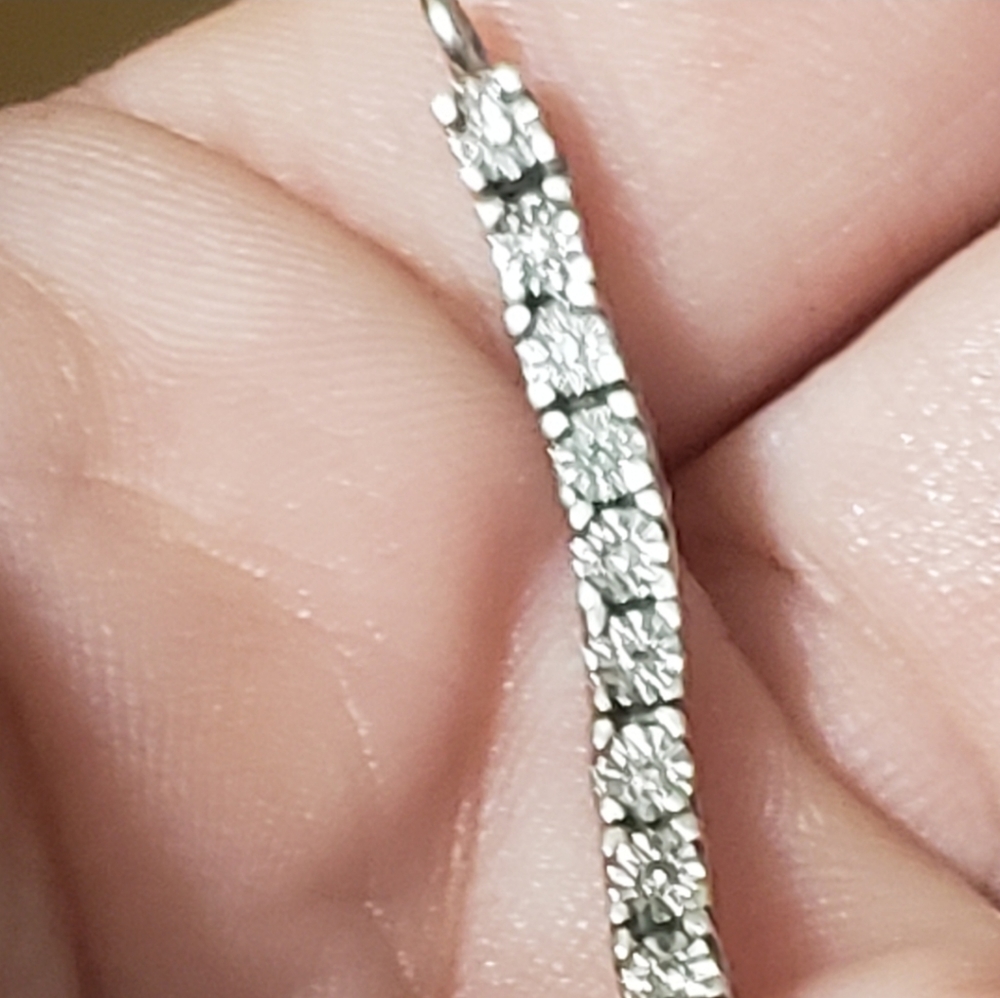 Diamond tennis bracelet sterling silver